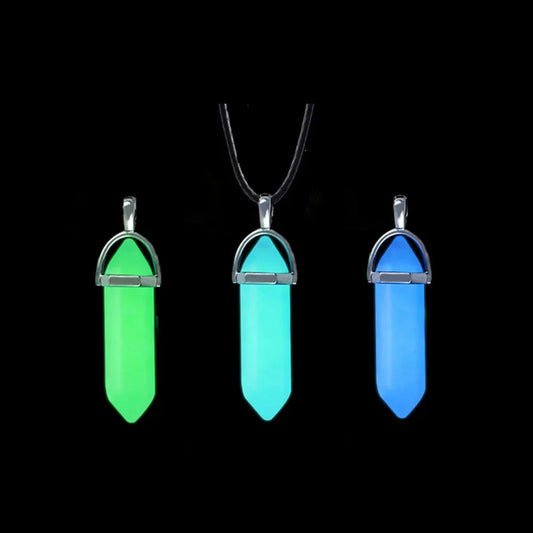 Halloween Noctilucent Glowing Necklace Bullet Hexagonal Column Luminous Night Fluorescence Glow in the Dark