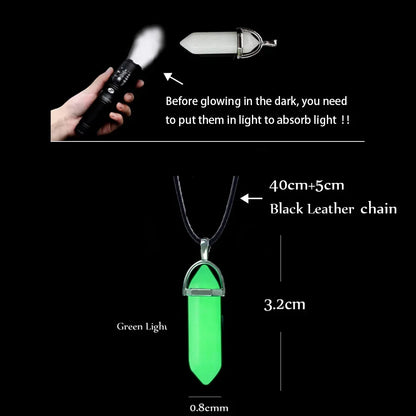 Halloween Noctilucent Glowing Necklace Bullet Hexagonal Column Luminous Night Fluorescence Glow in the Dark