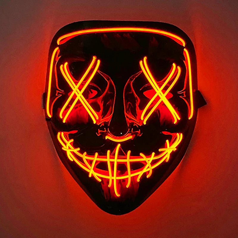 Wireless LED Purge Election Year Mask Halloween Easter Scary Cool Mask Decoration Halloween Purge Mascara Red Purge Led Mask