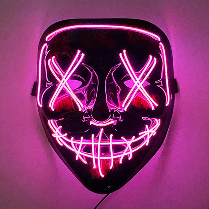 Wireless LED Purge Election Year Mask Halloween Easter Scary Cool Mask Decoration Halloween Purge Mascara Red Purge Led Mask
