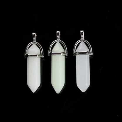 Halloween Noctilucent Glowing Necklace Bullet Hexagonal Column Luminous Night Fluorescence Glow in the Dark