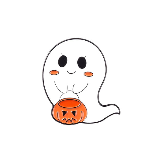 Halloween Enamel Pins Pumpkin Ghost Brooches Metal Badges Collar Backpack Decoration Accessories Halloween Jewelry