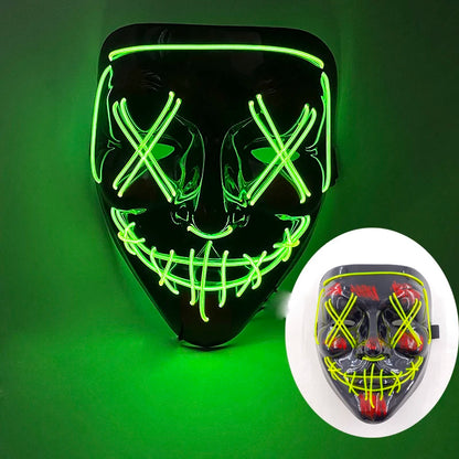 Wireless LED Purge Election Year Mask Halloween Easter Scary Cool Mask Decoration Halloween Purge Mascara Red Purge Led Mask