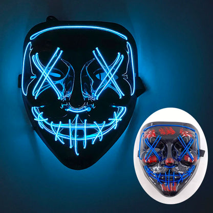 Wireless LED Purge Election Year Mask Halloween Easter Scary Cool Mask Decoration Halloween Purge Mascara Red Purge Led Mask